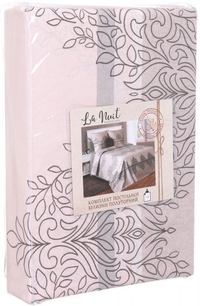 Комплект постельного белья Диадема 1,5 розовый с рисунком La Nuit 