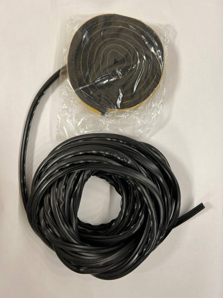 Уплотнитель фигурный Vektor для рамы и створки 12 м черный