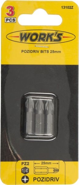 Бита Work's PZ2x25 мм 3 шт. 13102Z