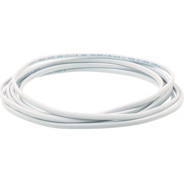 Кабель силовий плоский моноліт Borsan ВВГ 2х1,5 мідь 