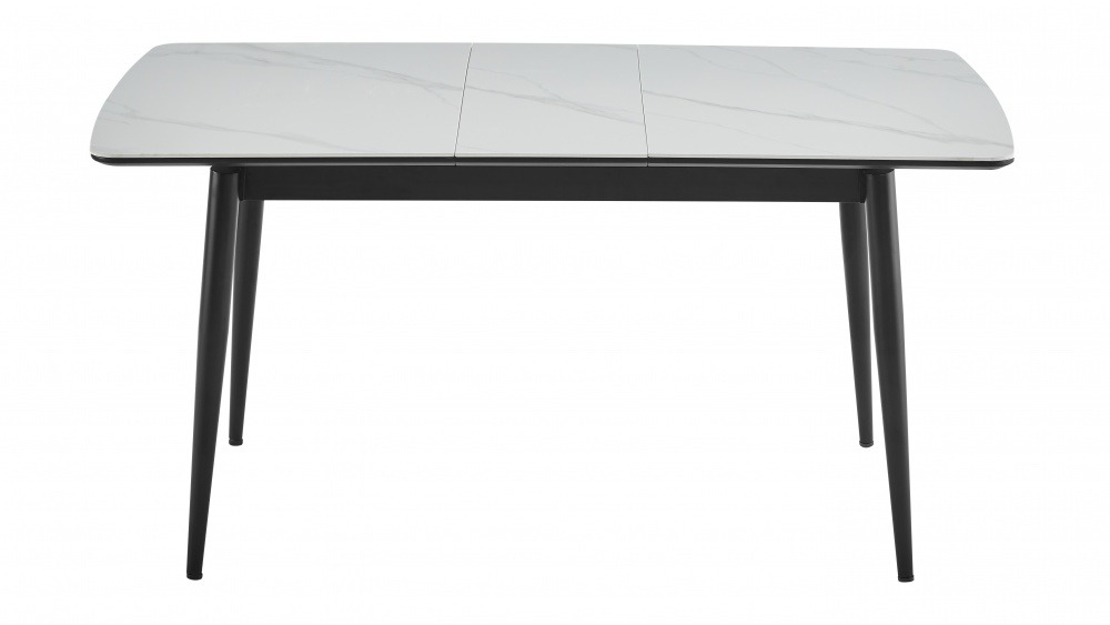 Стол обеденный Prestol Лейк 1200(1500)x800x750мм белый/черный