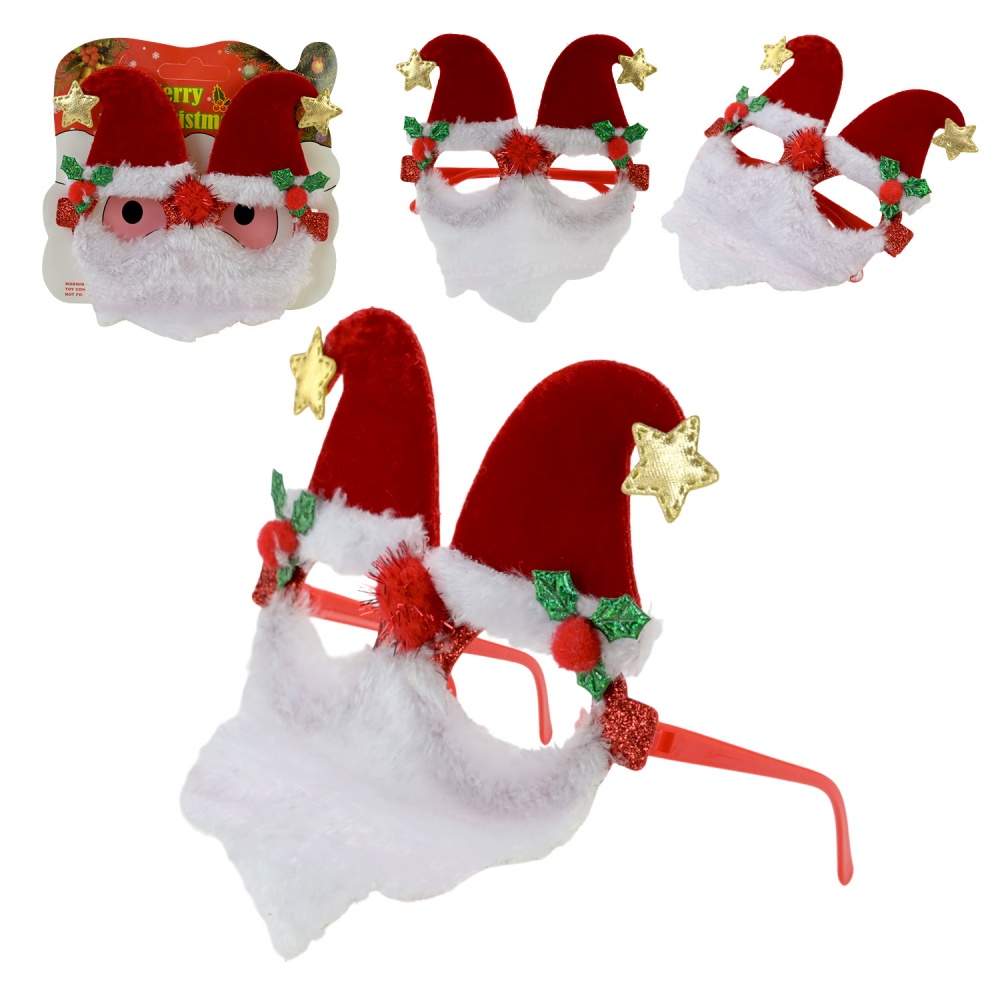 Аксессуар для карнавала Shantou Очки Санты E2420 в ассортименте