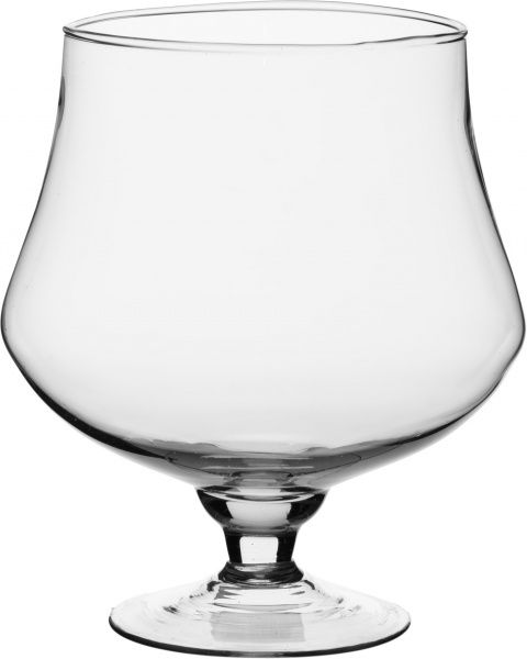 Ваза прозора коньячка 14x21 см Ladna