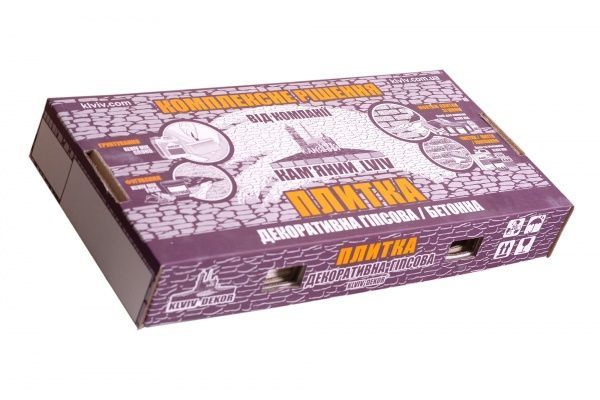 Плитка гипсовая прямая KLVIV DEKOR Iran Travertin Violet 0,38 кв.м 