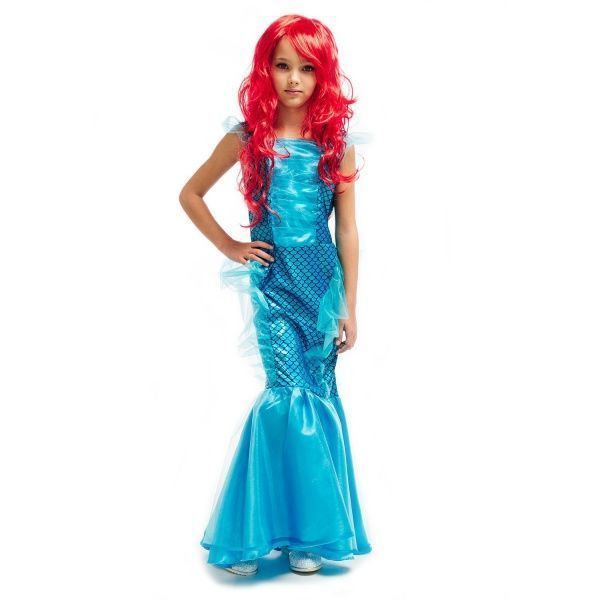 Костюм карнавальный КАРНАВАЛІЯ Русалочка р.134 голубой 85139 