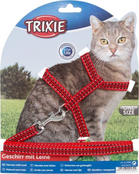 Шлейка TRIXIE з повідцем світловідбивальна 4184