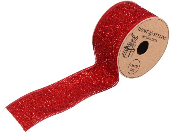 Лента декоративная с блестками 38х2700 мм ANM800700 