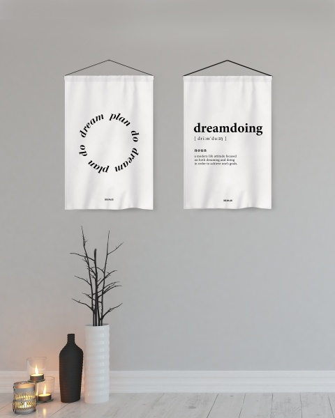 Флаг Dream&Do Flag Dreamdoing 60x40 см белый с рисунком 