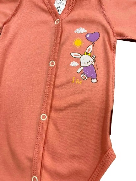Боди для девочки Bambinelli с апликацией р.56 оранжевый Б302-4 