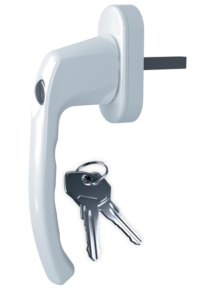 Ручка віконна кнопка-ключ ASTEX Antey біла Ral 9016 WH 038/37 