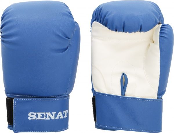 Боксерские перчатки SENAT 8oz бело-синий
