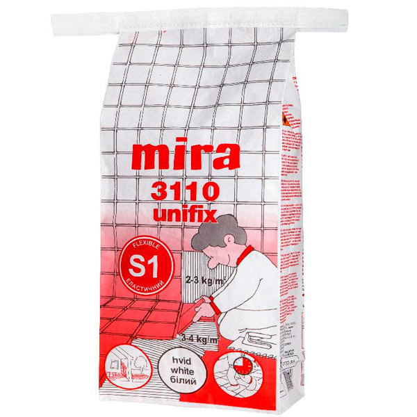 Клей для плитки Mira 3110 unifix 15 кг