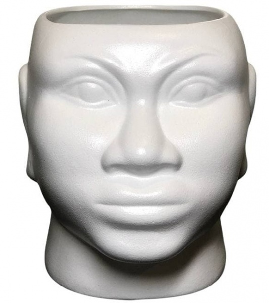 Ваза керамическая Nana ceramics Африканка 15,5 см белый муар 