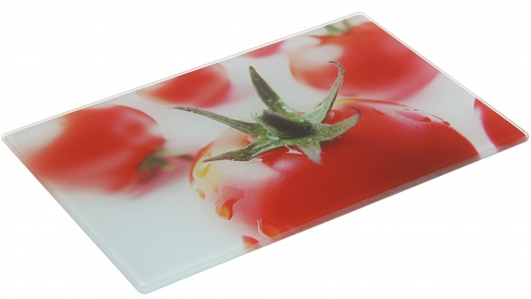 Доска кухонная Томаты 30х20 см закаленное стекло Zeller