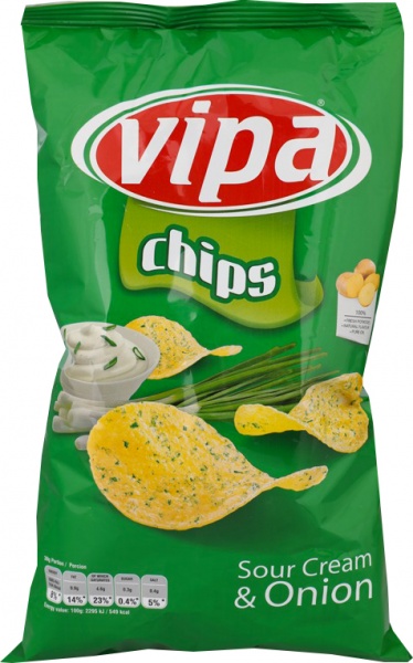 Чипсы VIPA Сметана и лук 140 г