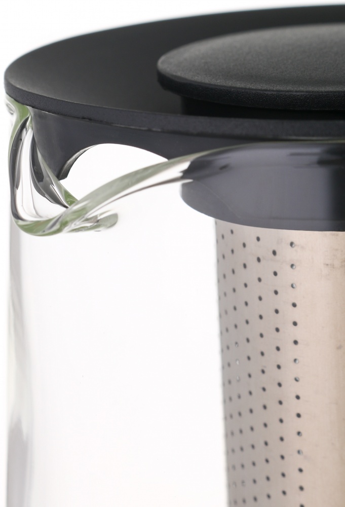 Чайник заварювальний Flamberg Greenwich 1000 мл чорний із прозорим