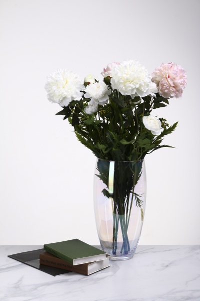 Ваза скляна Wrzesniak Glassworks Luster 35 см перламутрова 