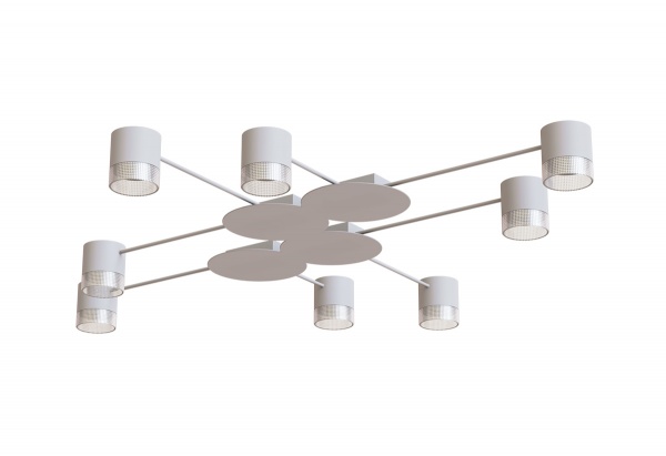 Люстра потолочная Hopfen STARK CL-8/4-CRISTAL 8xGX53 белый 