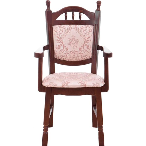 Стул РПМК Бреда с подлокотниками Амалия коричневый кремовый