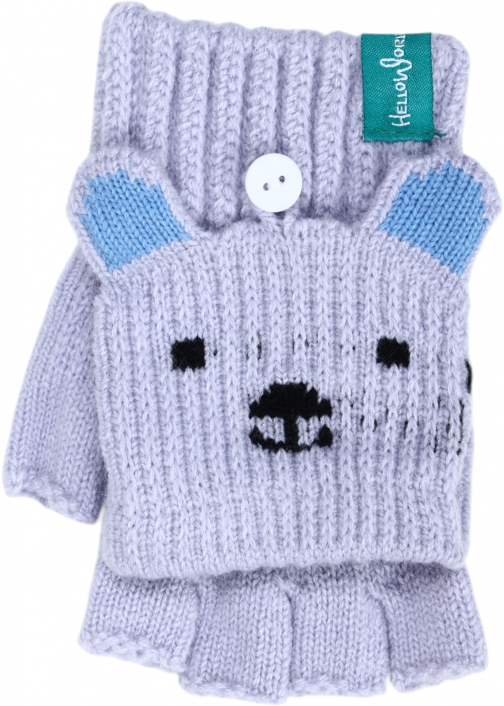 Рукавицы HW без пальчиков с откидной перчаткой для девочек р.12-14 /сиреневый