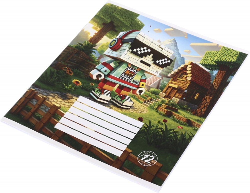 Тетрадь школьная Pixel_25 12 листов коса линия Nota Bene