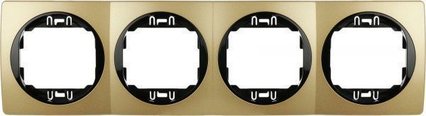 Рамка четырехместная Aling-Conel EON горизонтальная золото E6704.GE