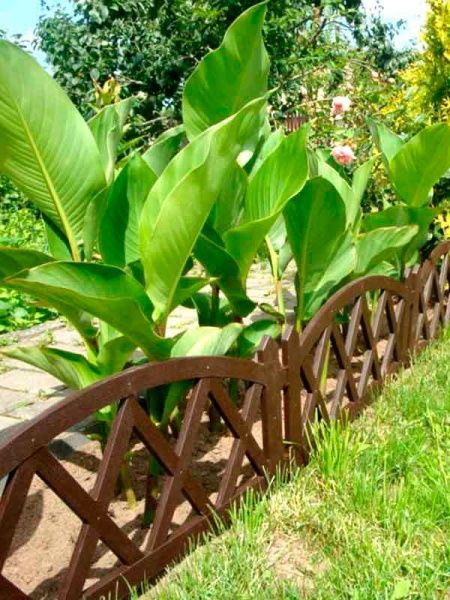 Декоративное ограждение для клумб Modern №4 5 секций коричневый