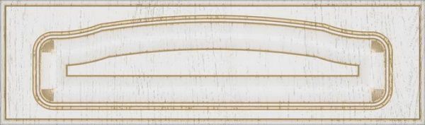 Фасад для кухні Грейд Біла текстура супермат №205 патина золото 176x596 Ріміні