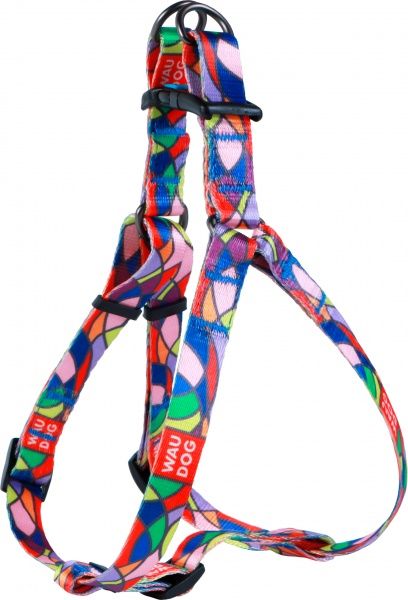 Шлея WAUDOG Nylon с рисунком Ветраж (ширина 20 мм, довжина 50-80 см)