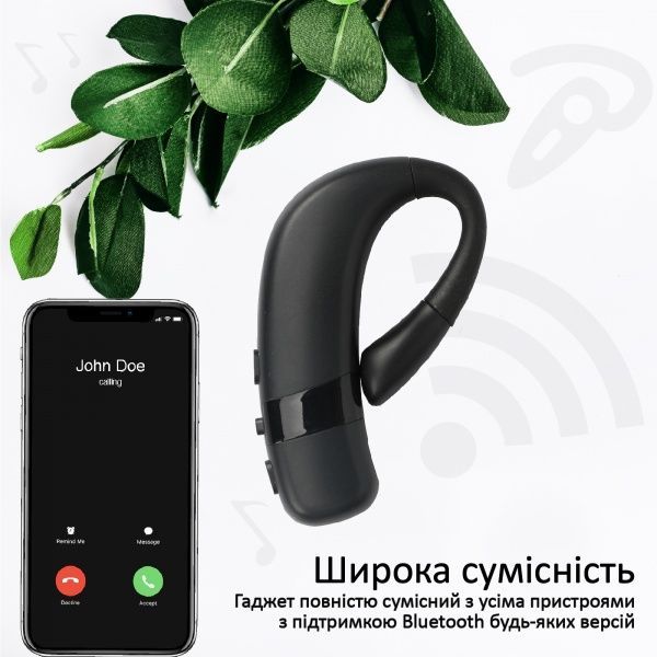 Bluetooth-гарнітура Promate Static black (static.black) 
