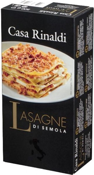 Лазанья Casa Rinaldi з твердих сортів пшениці 500 г (8006165394055)
