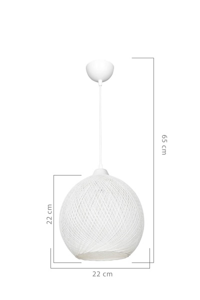 Підвіс Luna Yumak 1x60 Вт E27 білий MDL.4244 