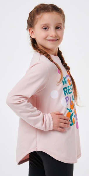 Джемпер для девочки Smil р.122 кремово-розовый 116556 