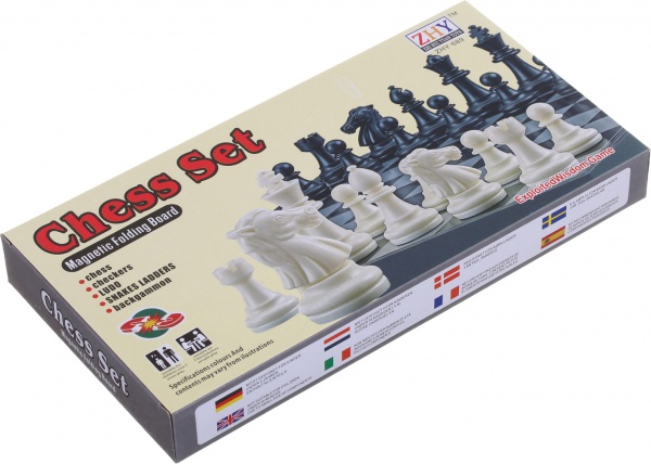 Игра настольная ZHY шахи, шашки, ліла 5х13х3 см OTG0937339