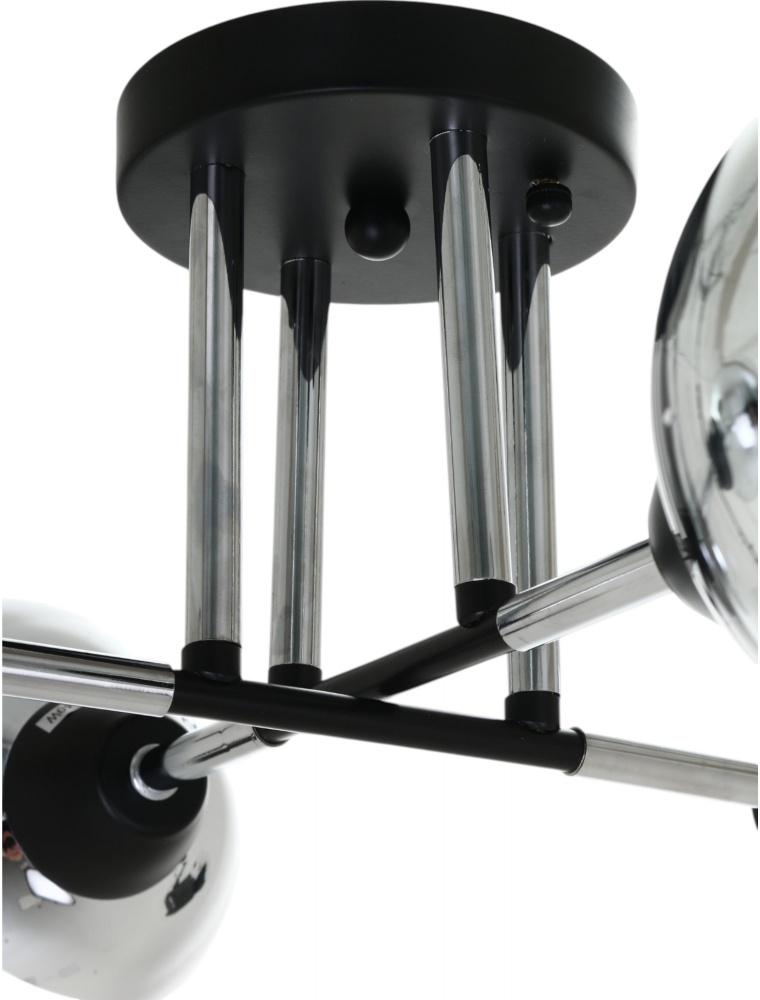 Люстра Sensio Leman 4x40 Вт E27 черный с серебристым LS-07268/4S-E2740W