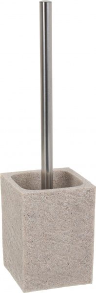 Йоржик для унітаза Luna rock чорний із бежевою колбою