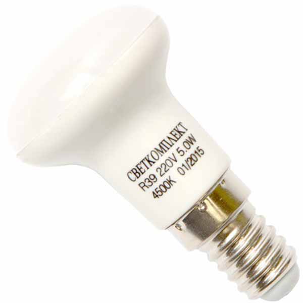 Лампа светодиодная Светкомплект 5 Вт R39 матовая E14 220 В 4500 К