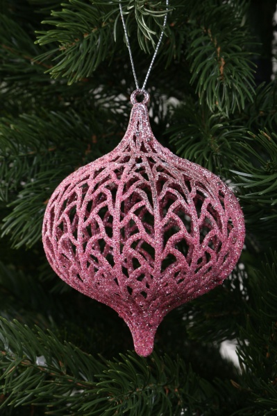 Декоративная подвеска Шар 13 см розовый HF2K755