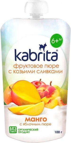 Пюре Kabrita Манго з яблучним пюре 100 г 8716677006871 