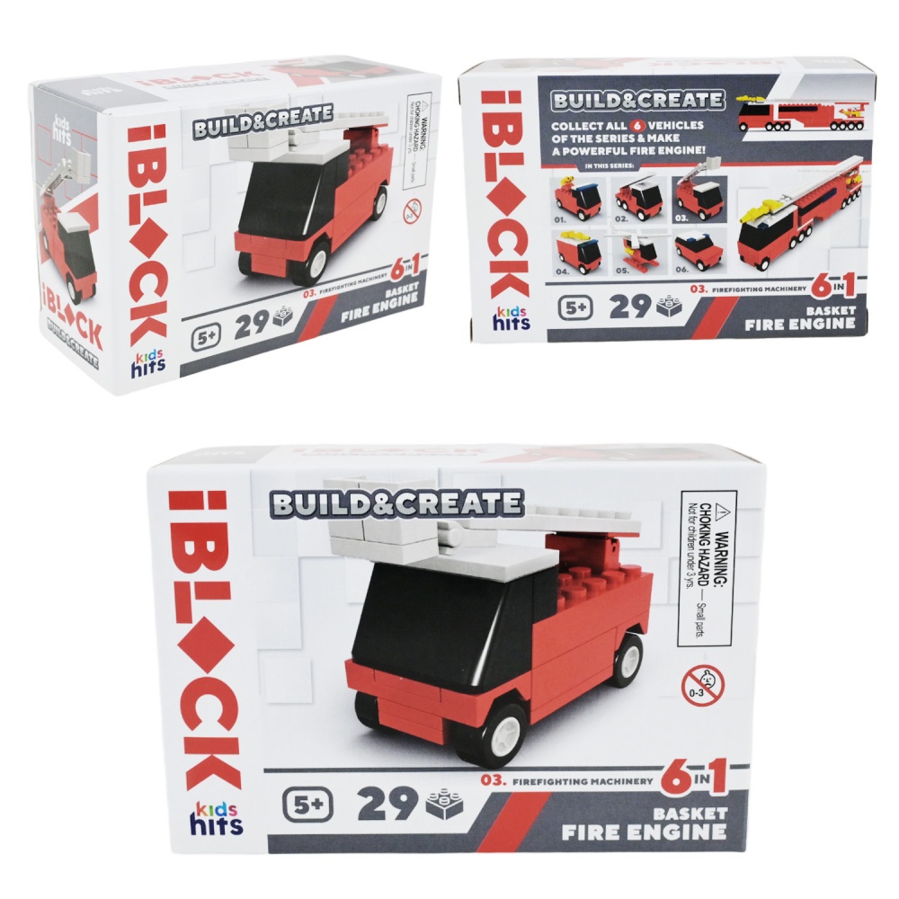 Игрушка-конструктор Iblock Kids hits JUNIOR Пожарная (в ассортименте) KH51/004