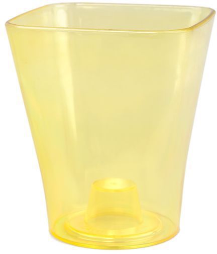 Кашпо для орхидей Оранжерея «Квадро» квадратный 3л желтый 