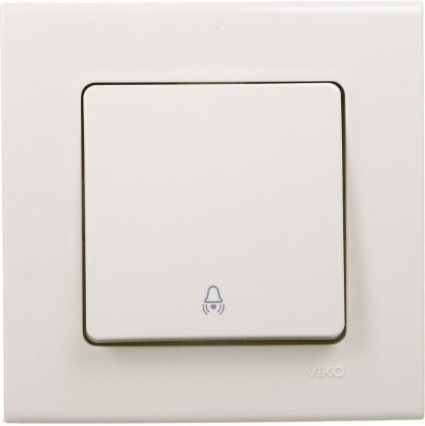 Кнопка автоматического дверного замка кнопочный одноклавишный Viko Linnera без подсветки 10 А 250В кремовый 90401006