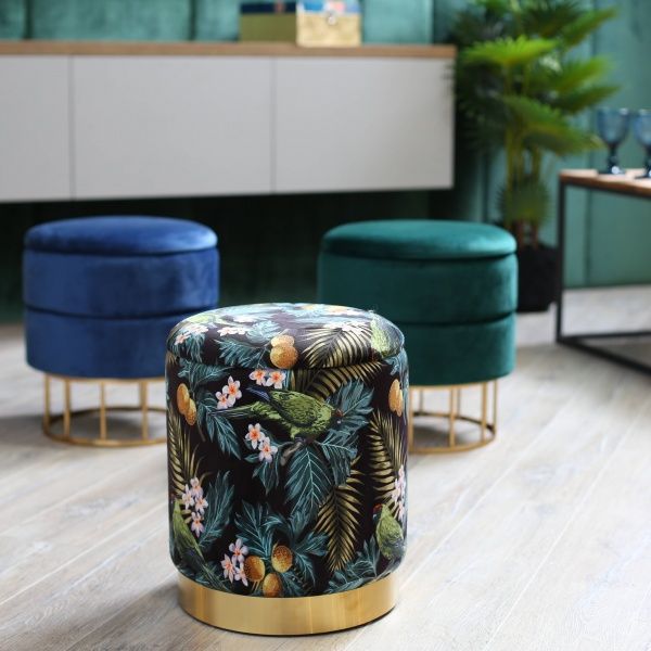 Скриня-пуф Laurent синій 38x38x41 см 