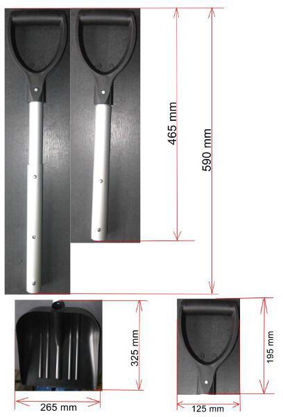 Лопата для снігу Plastkon Snow pusher 27х89 см розкладна