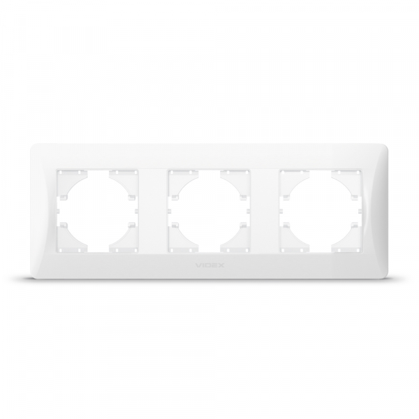 Рамка тримісна Videx Binera горизонтальна білий VF-BNFR3H-W