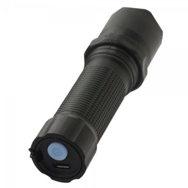 Фонарик аккумуляторный Quantum QM-FL1040 Minik black 3W LED с USB черный