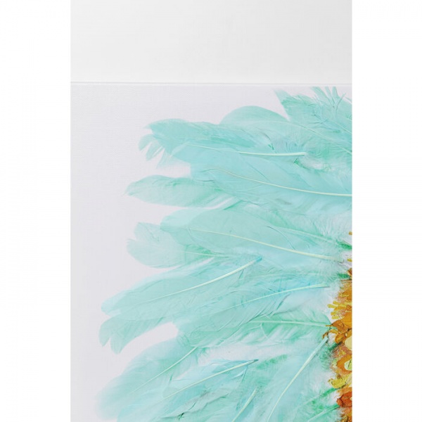 Картина на холсте Собака Индеец 80x80 см KARE Design 53160 