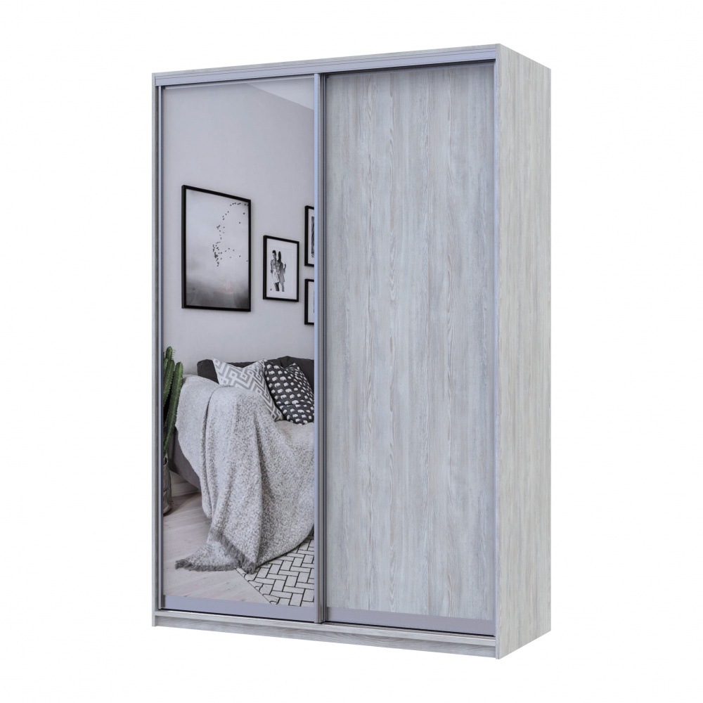 Шафа-купе Сіті Лайт Doros ДСПдзеркало 1,5 м 1500x600x2250 мм сосна натті двері ДСП/дзеркало