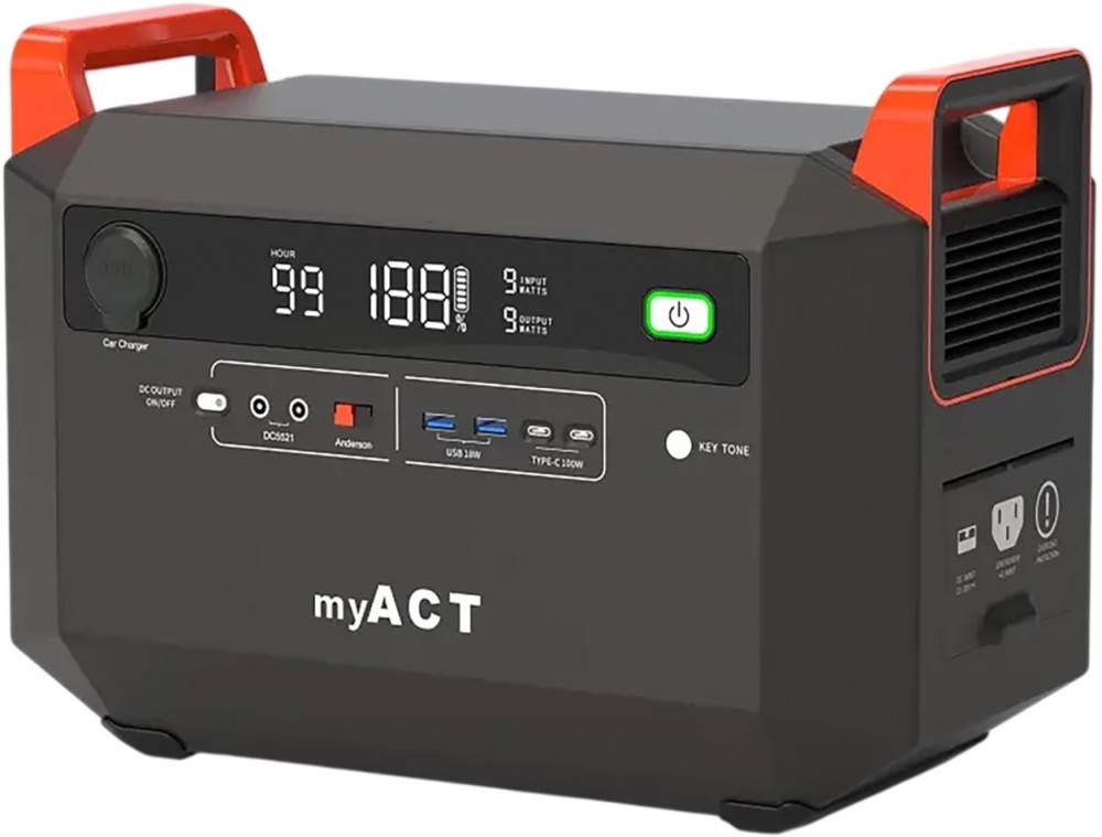 Зарядна станція myAct AP1002 black (998 Вт·год)