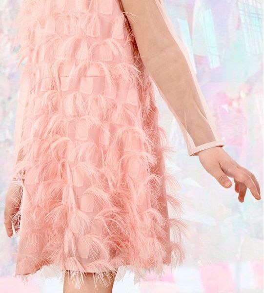 Платье PURPURINO с бахромой р.146 пудровый 8008/146 